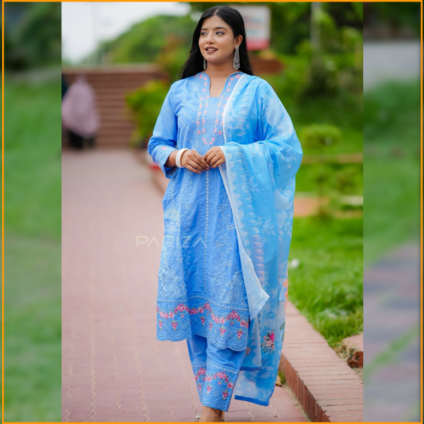 নুর-এ-নীলা প্রিমিয়াম রেডি থ্রিপিস