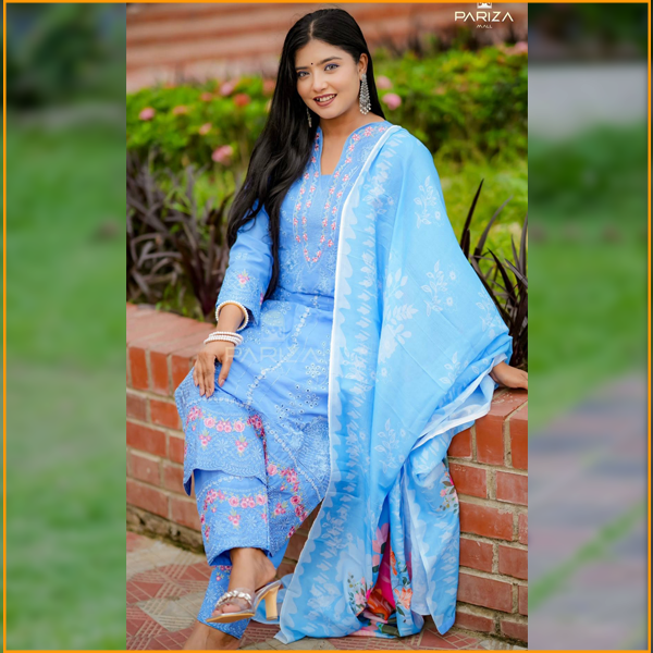 নুর-এ-নীলা প্রিমিয়াম রেডি থ্রিপিস