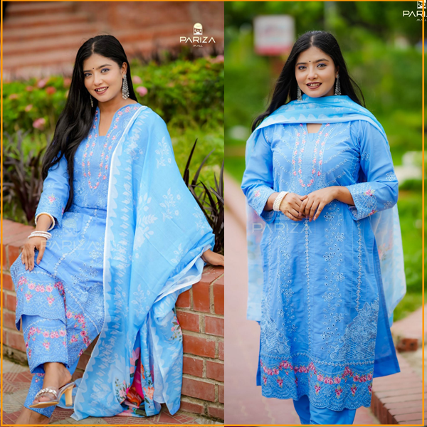 নুর-এ-নীলা প্রিমিয়াম রেডি থ্রিপিস