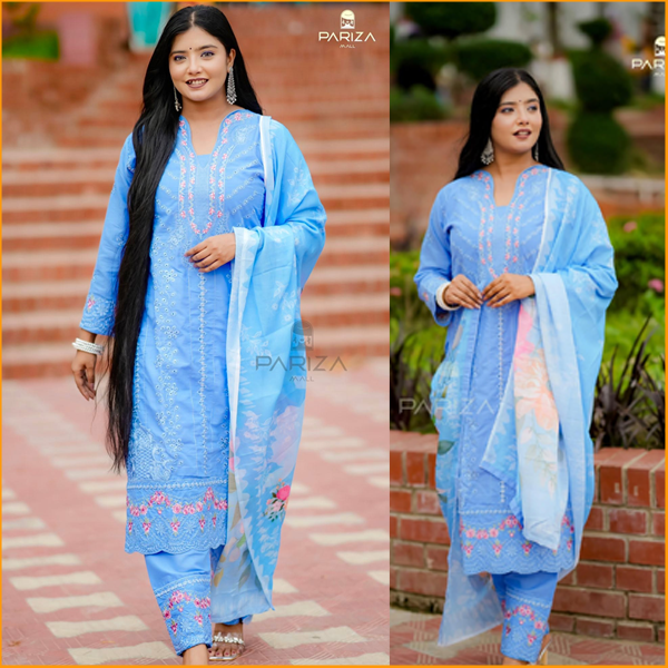 নুর-এ-নীলা প্রিমিয়াম রেডি থ্রিপিস