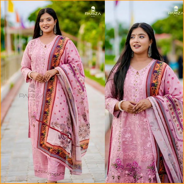 সফট কটন কাটওয়ার্ক রেডি থ্রিপিস