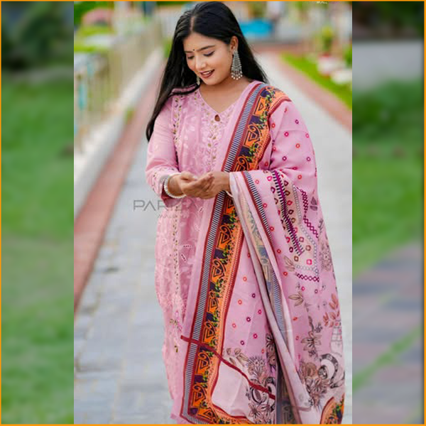 সফট কটন কাটওয়ার্ক রেডি থ্রিপিস