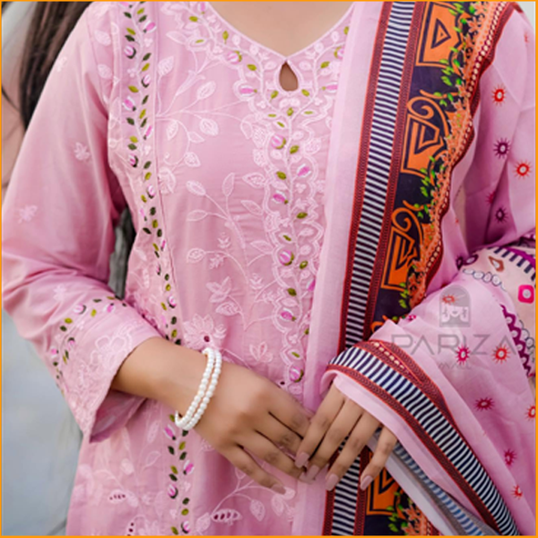 সফট কটন কাটওয়ার্ক রেডি থ্রিপিস